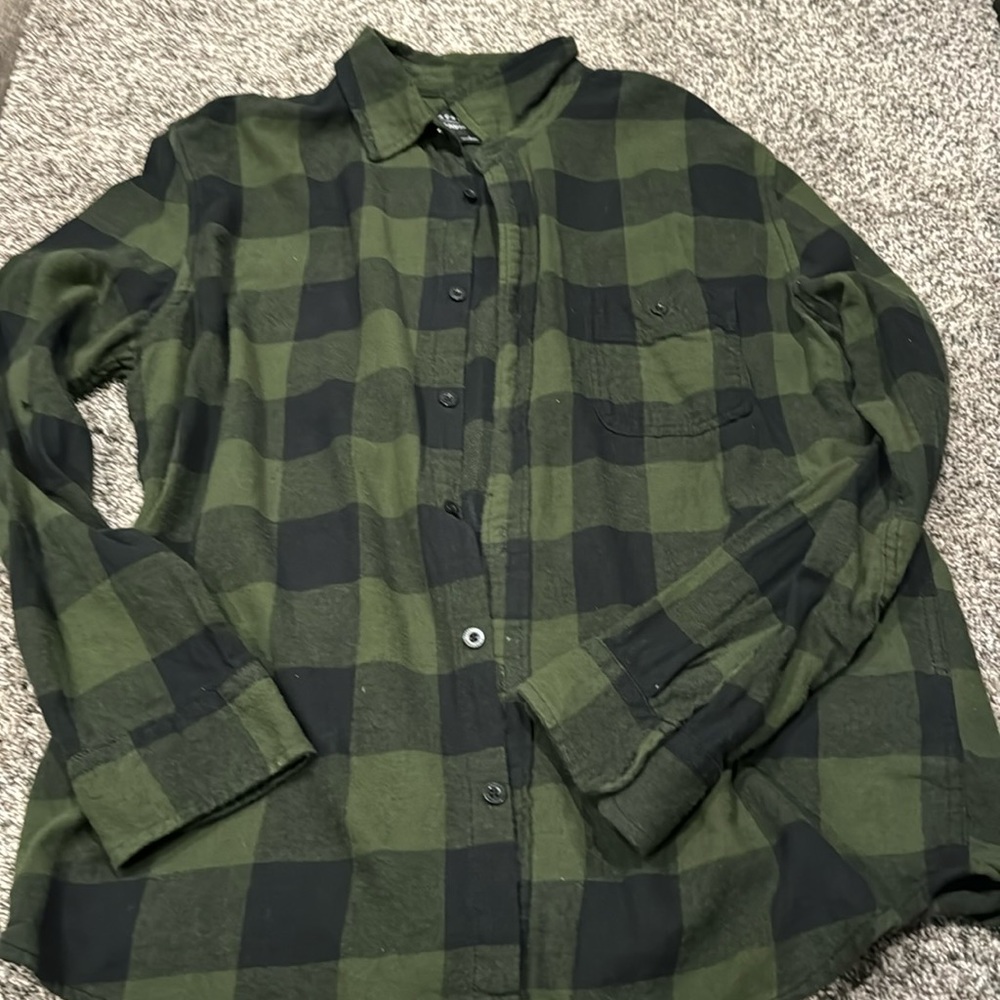 Men’s Green Plaid Aeropostale Flannel
